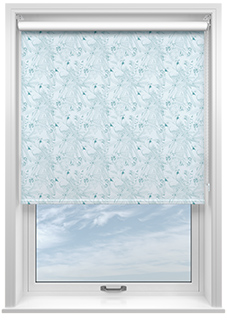 Peruvian Parrots, Turquoise - Roller Blind